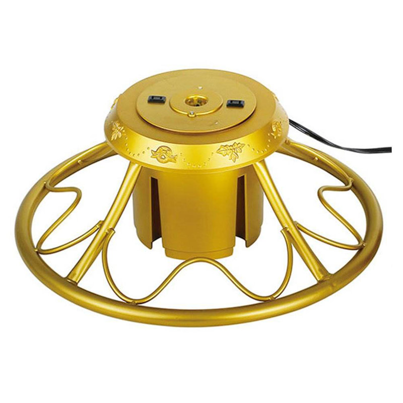 Polygroup Trading Ltd Home Heritage Golden Rotating Tree Stand for
